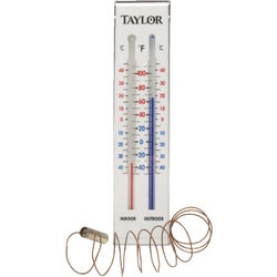 Item 624783, Read indoor and outdoor temperatures from inside with extended tubing.