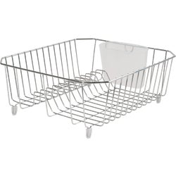 Item 625041, Coated wire dish drainer cushions and protects dishes and sinks.