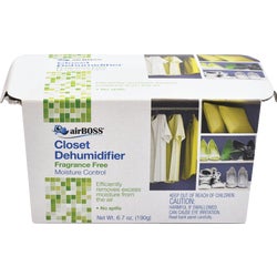 Item 625425, AirBoss closet dehumidifier contains powerful Drying Crystals that help 