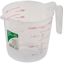Item 626333, Smart Savers white plastic measuring cup.