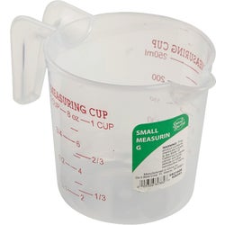Item 626341, Smart Savers white plastic measuring cup.