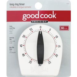 Item 626393, 60-minute long ring timer has a soft dial grip and non-slip base.