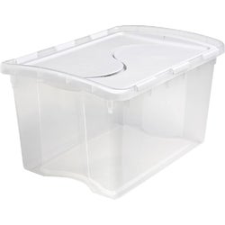Item 627940, The Sterilite 48 qt. Clear Flip Top Storage Tote is the choice for you.