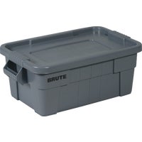 FG9S3000GRAY Rubbermaid Commercial Brute Storage Tote with Lid storage tote