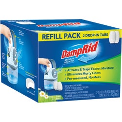 Item 628606, DampRid refill tabs attract and trap excess moisture, and eliminates musty 