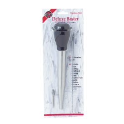 Item 628905, Deluxe stainless steel baster includes flavor injecting needle and cleaning