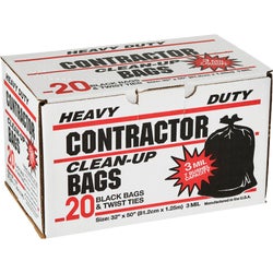 Item 630691, Heavy-duty 3 mil. cleanup bags are for professional or residential use.