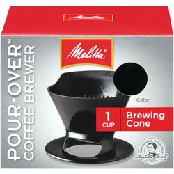 Item 633363, Fresh brewed coffee 1 cup at a time. 1 cup filter cone.