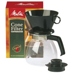 Item 633380, Cone filter drip coffee maker. Original coffee brewing system.