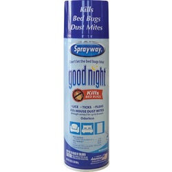 Item 633381, Aerosol spray ideal to kill lice, ticks, fleas, dust mites, and bedbugs.