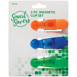 Item 633648, Smart Savers 3-piece giant bag clips. 8 inches wide x 3.25 inches high.