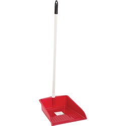 Item 634157, Smart Savers plastic dust pan with 22.5 In. long handle.