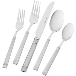 Item 634163, Joy 18/10 stainless steel 45-piece flatware set features carefully polished