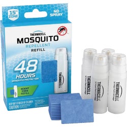 Item 634870, Refill package contains 4 butane cartridges and 12 insect repellent mats.