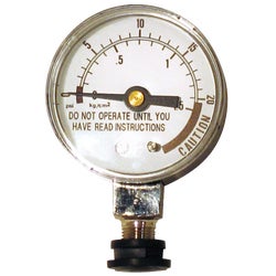 Item 635154, Steam pressure gauge uses a black rubber adaptor. Replaces Model No.