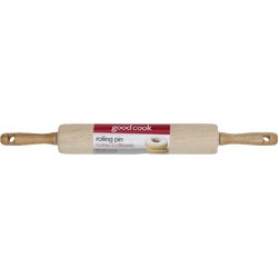 Item 635736, Wood rolling pin is perfect for rolling out dough for cookies, pies, pastry