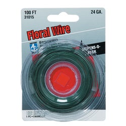 Item 636045, 24 gauge green multi-purpose floral wire is used for flowers and craft 
