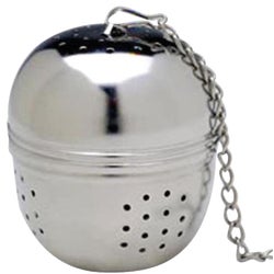 Item 640514, Stainless steel tea ball keeps loose tea or spices secure.