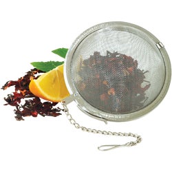 Item 640611, Stainless steel tea infuser easily brews the most flavorful tea.