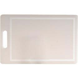 Item 641103, Polyethylene cutting board with groove on one side to catch juices and 