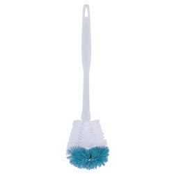 Item 641723, White and blue toilet bowl brush has a 2 In.