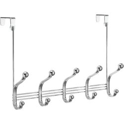 Item 648604, iDesign's York Over Door 5-Hook Rack has a classic style that is great for 