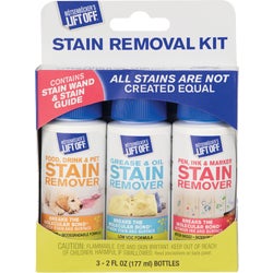 Item 648841, 3 Lift-Off stain removers in 2 oz. refillable bottles.