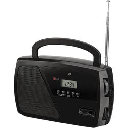 Item 650073, Shortwave radio features: digital clock, single alarm, telescopic antenna, 