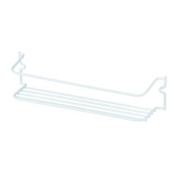 Item 651743, Sturdy steel wire rack with white vinyl coating keeps spices organized.
