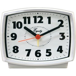 Item 651805, Electric analog alarm clock. Accurate electric/quartz movement.