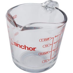 Item 655963, Crystal glass measuring cup. Open-handled.
