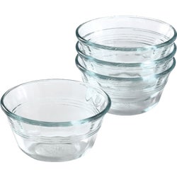 Item 661228, Pyrex Custard Cup come is a package quantity of four 6 oz. cups.