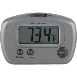 Item 662682, Indoor and outdoor temperature display.