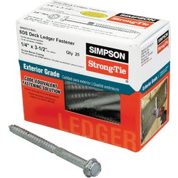 Item 700014, 1/4" diameter structural wood screw used to install deck ledgers to band 