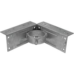 Item 700018, Fence post adapter clamp for connecting wood fencing to a steel corner 2-3/