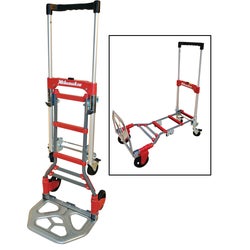 Item 700338, Milwaukee 2-in-1 convertible fold-up hand truck.