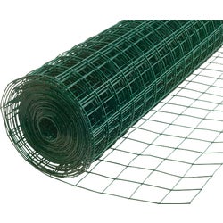 Item 700601, Welded wire fence with green vinyl coating that won't peel or chip.