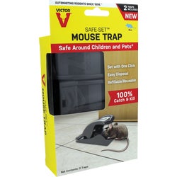 Item 700742, Victor Safe-Set Mouse Trap was engineered with safety in mind.