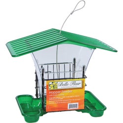 Item 700963, Large roof overhang provides shelter to feeding birds, and protects seed 
