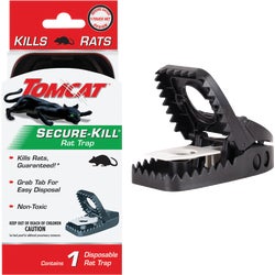 Item 701075, Escape is virtually impossible with the Tomcat Secure-Kill rat trap.