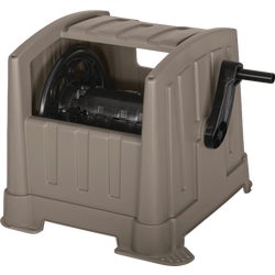 Item 701094, Unique styling fully conceals hose and reel.