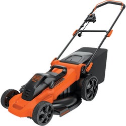 Item 701122, Lightweight electric mower is easy-to-push and is powered by a 13A Black &
