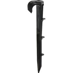 Item 701167, 6 In. cleated tubing stakes hold 1/2, 5/8, or 0.710 In. lines in place.