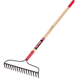 Item 701430, Tru Tough welded bow rake is designed to loosen and level soil.