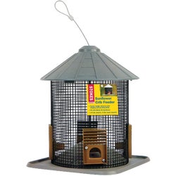Item 701912, Feeder design attracts both clinging and perching birds.