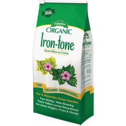 Item 702165, All natural and organic non-staining iron supplement and fertilizer.
