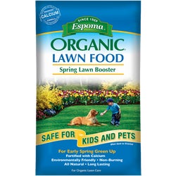 Item 702170, All natural and organic lawn food for early spring application.