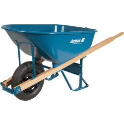 Item 702312, Jackson Professional seamless steel wheelbarrow with heavy-duty 
