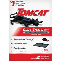 Item 702393, Mouse pre-baited glue trap. Eugenol enhances stickiness.