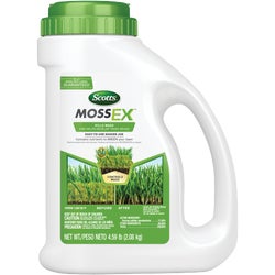 Item 702448, Scotts Moss Control Shaker kills moss, not lawns, guaranteed.